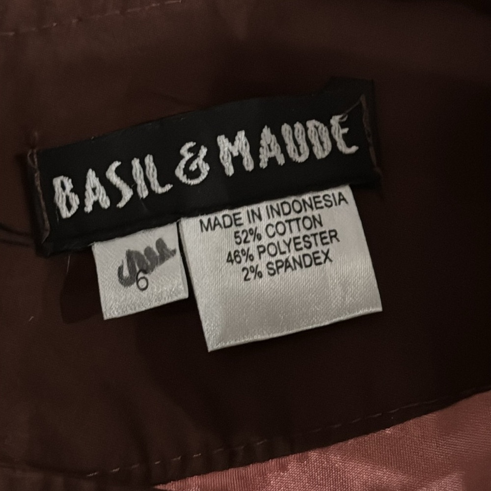 Basil and Maude embroidered embellished beaded brown western skirt size 6 - Picture 7 of 12